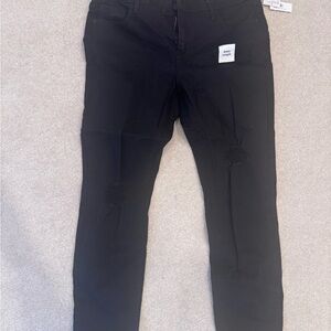 Old Navy Rockstar Super Skinny Ankle Black Jeans Size 14 NWT